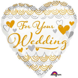 Anagram בלון מיילר 18-אנגלית Wedding לב For your