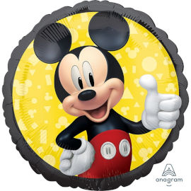 Disney בלון מיילר 18- מיקי מאוס בעיגול צהוב