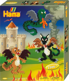 Hama חרוזי גיהוץ קופסא בינונית - דרקונים - Hama