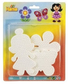 Hama מארז שלושה לוחות חרוזי גיהוץ - ילדה, פרפר, פרח