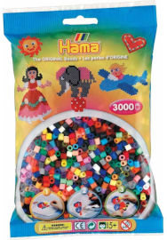 Hama שקית 3000 חרוזי גיהוץ - מיקס צבעוני ופסטל
