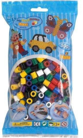 Hama חרוזי גיהוץ גדולים שקית 500 חרוזים - צבעוני
