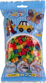 Hama חרוזי גיהוץ גדולים שקית 500 חרוזים - נאון זוהרים