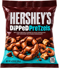 הרשיז Hershey's Dipped PreTzels בייגלה מצופה שוקולד חלב הרשי