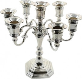 MGS פמוט 7 קנים מוכסף 25 ס”מ סדרת אנגליה