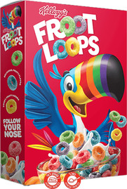קלוגס Fruit Loops Cereal דגני בוקר פרוט לופס