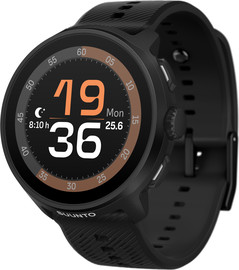 Suunto SUUNTO Run All Black Silicone Strap שעון ספורט וכושר בצבע שחור עם רצועת סיליקון