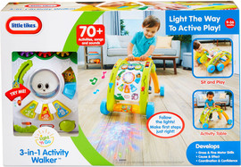 little tikes ליטל טייקס הליכון  ופעלולון 3 ב 1  כחול