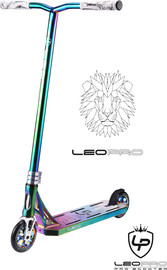 LEO PRO סקוט - קורקינט פעלולים ספורטיבי S8 לנוער ומבוגרים עם מיסבי ABEC9 מקצועיים - קשת צבעים