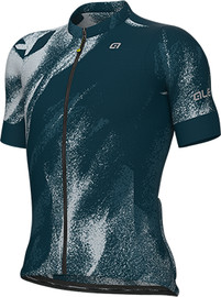 ALE חולצה קצרה רכיבת אופניים גברים PRAGMA TRACE JERSEY כחול כהה דקיקה קלילה טכנית אלסטית ומנדפת מאוד
