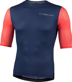 Nalini חולצה לרכיבת אופניים לגברים FRESH WZ JERSEY כחול אריג רשת דק טכני ואלסטי מאווררת ומנדפת ביותר