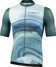 Nalini חולצה לרכיבת אופניים לגברים MARBLE JERSEY ירקרק טכנית אלסטית ומנדפת מאוד
