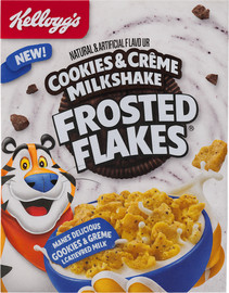 קלוגס Kellog's Frosted Flakes Cookie Cream Milkshake דגני בוקר קלוגס קוקי קרים מילקשייק פרוסטד