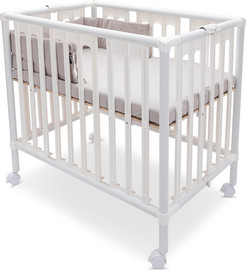 Superbaby עריסה לתינוק מפלסטיק דגם עדן + מזרן נושם אורטופדי