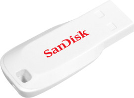 SanDisk זיכרון נייד SanDisk Cruzer Blade Z50 16GB USB 2.0 - צבע לבן