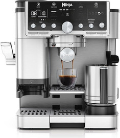 NINJA Ninja Luxe Pro ES701EU Pro מכונת קפה עם מטחנה ומקציף לקפה לאטה, קפוצ'ינו, קפה קר ואספרסו 3 ב-1 נינג'ה