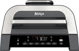 NINJA גריל חשמלי חכם כולל פאנל בעברית Ninja נינג'ה Foodi Smart Grill Max DG553