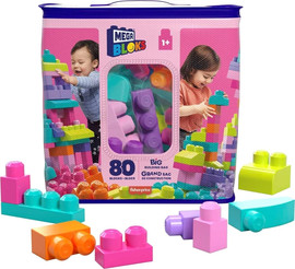 פישר פרייס מגה בלוקס תיק 80 חלקים ורוד - Fisher Price