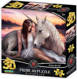 Prime 3D פאזל תלת מימד אישה עם חד קרן 63 חלקים מבית Prime 3D