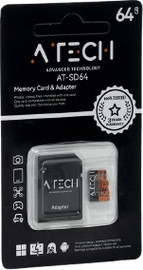 ATech כרטיס זיכרון MicroSD בנפח 64GB – דגם AT-SD64 מבית ATech