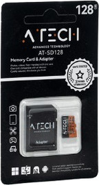 ATech כרטיס זיכרון MicroSD בנפח 128GB – דגם AT-SD128 מבית ATech
