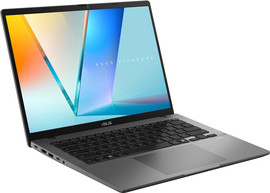 ASUS מחשב נייד Asus Vivobook S 14 14" WUXGA Core 7 240H 16GB 1TB Win11 Pro אפור