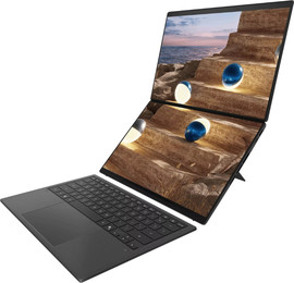 ASUS מחשב נייד עם שני מסכי מגע Asus ZenBook Duo 14" 3K OLED Touch Core Ultra 9 386H 32GB 2TB Windows 11 Pro אפור