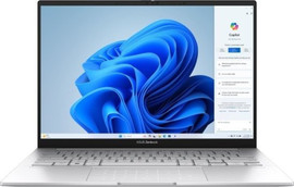ASUS מחשב נייד עם מסך מגע Asus Zenbook 14 14" 3K OLED Core Ultra 9 285H 32GB 1TB Windows 11 Pro כסוף