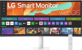 LG מסך מחשב חכם קעור LG 34U601SA-W ‏34'' UWQHD VA ‏100Hz - צבע לבן