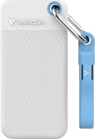 Verbatim כונן SSD חיצוני Verbatim Pocket SSD 1TB USB-C - צבע לבן