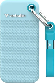 Verbatim כונן SSD חיצוני Verbatim Pocket SSD 2TB USB-C - צבע טורקיז