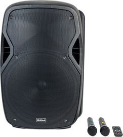Richtech בידורית 12'' ניידת 400W כולל 2 מיקרופונים אלחוטיים RichTech ריצ'טק Studio 12
