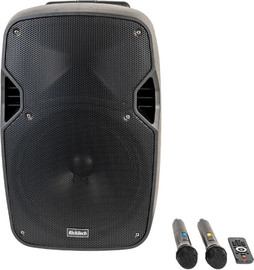 Richtech בידורית 15'' ניידת 500W כולל 2 מיקרופונים אלחוטיים RichTech ריצ'טק Studio 15