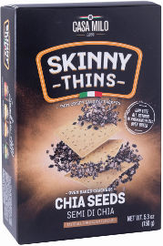 SKINNY THINS חטיפי קרקר עם זרעי צ'יה