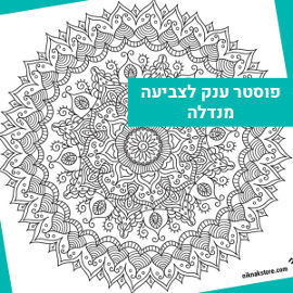 NIK NAK פוסטר ענק לצביעה - מנדלה שושנה