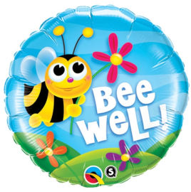 Qualatex בלון מיילר Q18 דבורה BEE WELL תרגיש טוב - 1 יח (ארוז)