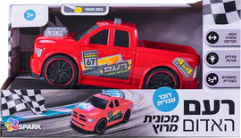 Spark Toys מכונית מירוץ רעם האדום - דובר עברית