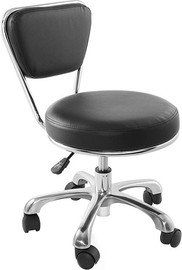 DSI Cosmetics כיסא מטפל עם בוכנה קצרה מיוחד לפדיקור Pedicure Technician Stool with Short Gas Lift Cylinder