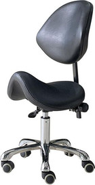 DSI Cosmetics כיסא אוכף דגם פרמיום בצבע שחור Premium Model Saddle Chair