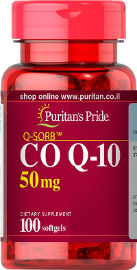 Puritan's Pride קו-אנזים 50 מ"ג Q10