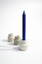 Decorado פמוט חרס GAP לבן 8 ס''מ