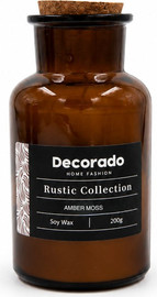 Decorado נר סויה רוסטיק AMBER MOSS
