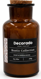 Decorado נר סויה רוסטיק SAGE & SANDALWOOD