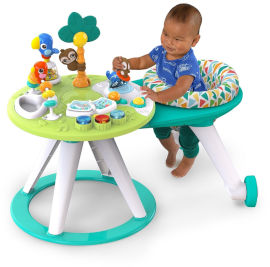 BRIGHT STARTS מרכז פעילות אורקולי 2 ב-1 עם כיסא מסתובב 360° ושולחן 10 פעילויות