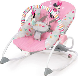 BRIGHT STARTS טרמפולינה לתינוק משולבת נדנדה לפעוט עם רטט וקשת פעילות עד 18 ק"ג - מיני מאוס