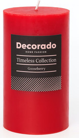 Decorado נר ריחני אדום קוטר 7 ס"מ GOOSBERRY