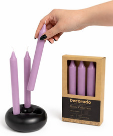 Decorado נר שולחן סגול 6 יח'