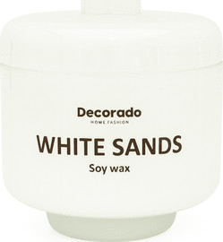 Decorado נר סויה ריחני לומה לבן בריח מאסק