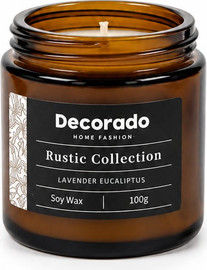 Decorado נר סויה רוסטיק LAVENDER EUCALIPTUS