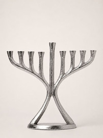 Decorado חנוכיה מעוצבת כסף 22 ס"מ